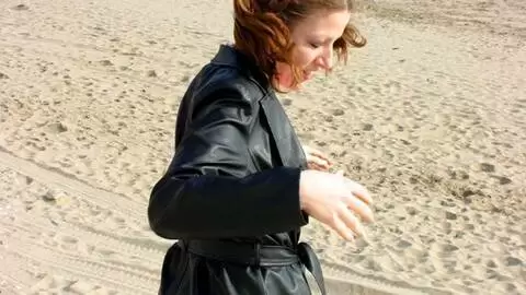 Hot teen brunette Emy stripping on the beach  photo 5