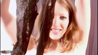 Horny redhead emy in pantyhose