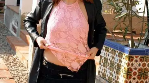 Horny brunette Emy doing a hot striptease  photo 5