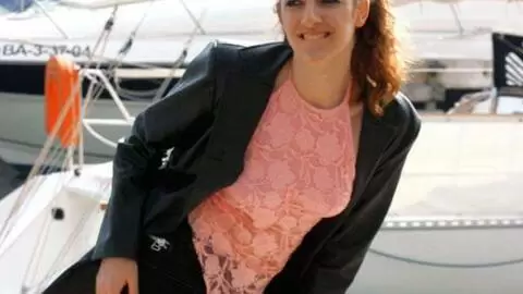 Horny brunette Emy doing a hot striptease  photo 12