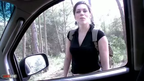 The young French Erika Wolf gets fucked in the back of the pickup photo 01