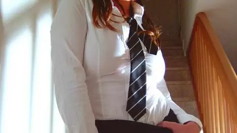 Lovely petite redhead with big boobs Eva removing clothes  photo 1