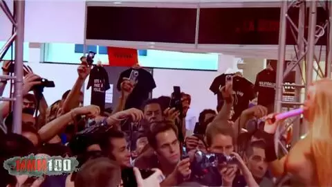 Anneke Duran on stage at the Erotico de Barcelona Film Festival in 2006