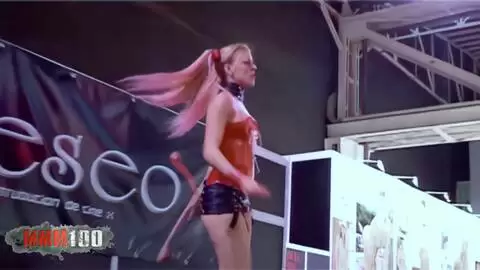 Lesly Kiss on stage at the Erotico de Barcelona Film Festival in 2006 photo 02