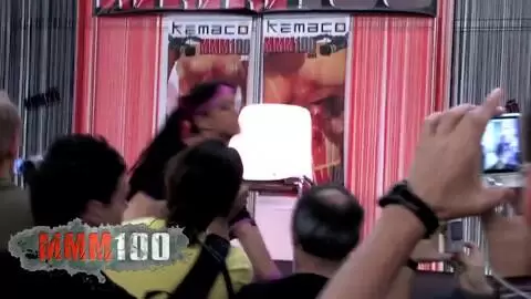 Jenny One dildoing herself in front of the 2007 ficeb audience photo 03