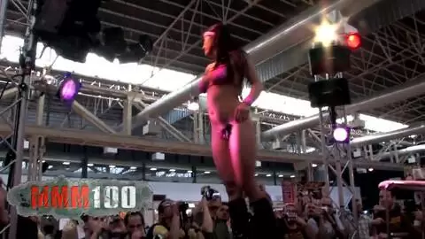 Jenny One dildoing herself in front of the 2007 ficeb audience photo 06