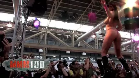 Jenny One dildoing herself in front of the 2007 ficeb audience photo 07