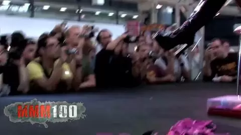 Jenny One dildoing herself in front of the 2007 ficeb audience photo 12