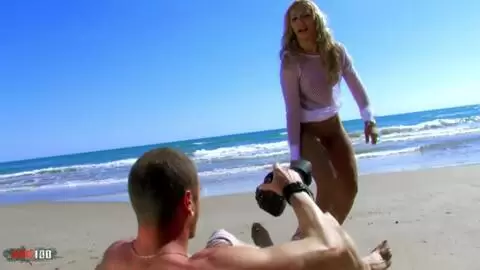 Gorgeous blonde Milf Ginger Hell gets fucked hard on the beach photo 01