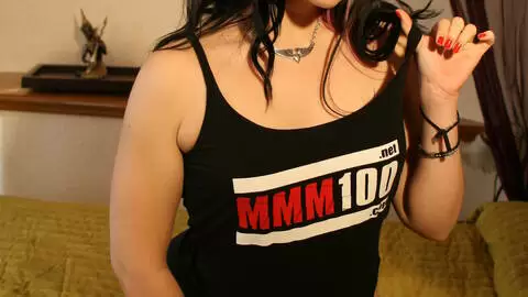 French amateur babe Ginger Rose posing with MMM100 t shirt photo 2