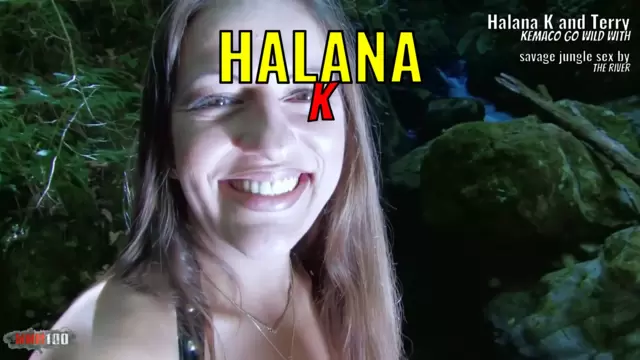 Halana K and Terry Kemaco go wild with savage jungle sex by the river