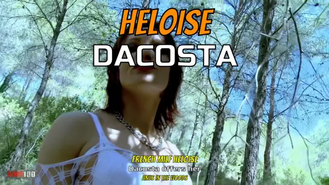 French milf Heloise Dacosta offers her anus in the woods