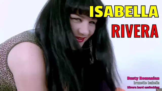 Busty Romanian brunette Isabella Rivera hard assfucking