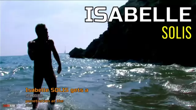 Isabelle SOLIS gets a nice double penetration at the beach