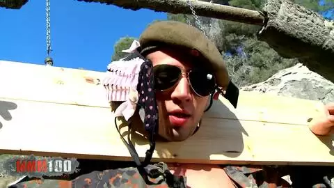 Two perfect sluts, Jenny Hard and Mademoiselle Justine share a good military cock photo 04