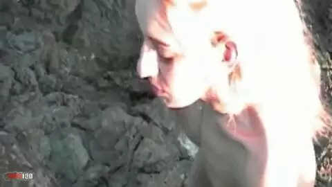 Blonde playing at the beach photo 10