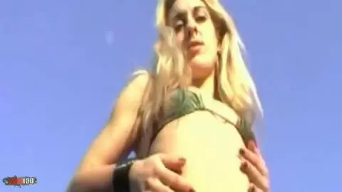 Small blonde geting naked at the beach photo 04