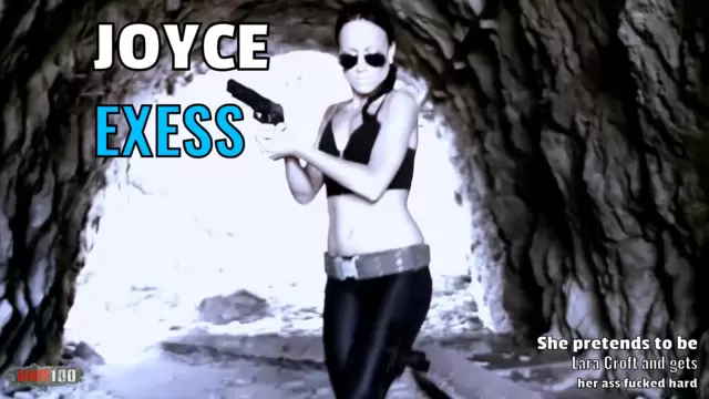 She pretends to be Lara Croft and gets her ass fucked hard