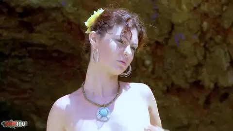 Anal rascality at the beach with the delicious French Julia Gomez photo 01