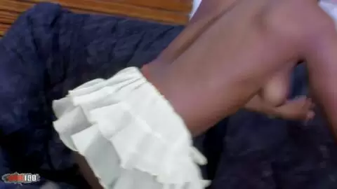 Pretty black Juliana Val dancing and stripping on the sofa  photo 04