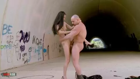 Skinny colombian MILF fucked in a  tunnel photo 05