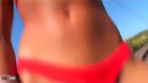 Karla Sanchez peeing on the railway photo 06