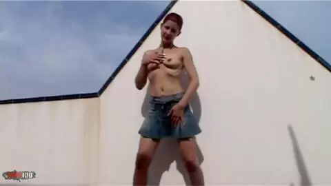 Horny Katia stripping on the terrace  photo 10