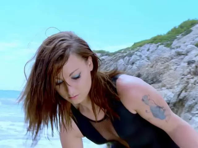 Whore geting nude by the beach photo 3