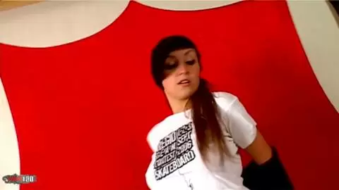 Sexy french babe with bigtits making a hot strip photo 02