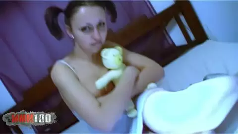 Krystal Wallas dildoing herself on the bed photo 01