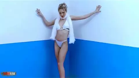 Horny whore in bikini stripping in very dirty way photo 02