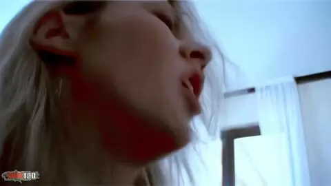 Blonde bitch sucking s fucking a big cock photo 15