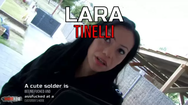 A cute solder is beeing fucked and assfucked at a customer's home