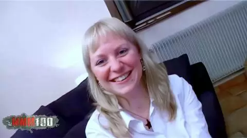 First anal penetration for this blonde with big tits photo 01