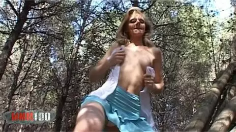 French blonde actress Léa Cisley porn scene in the woods - remastered photo 01