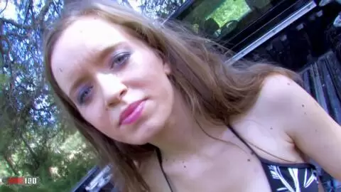 Young french babe Lena Luminescente fucked in the ass for money photo 01