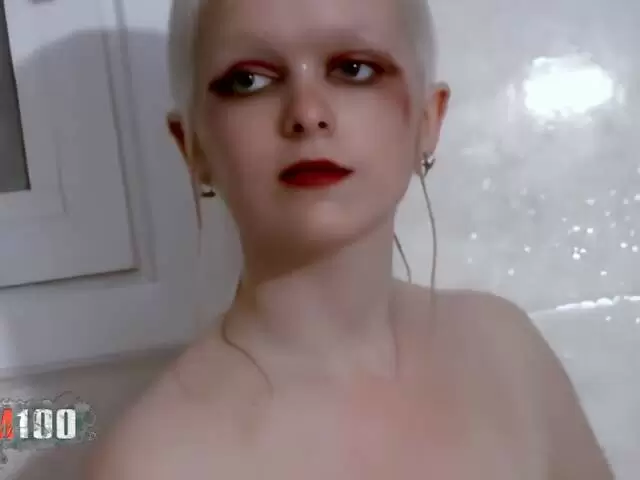 Photo series in the bathroom with the beautiful little French punkette Lili photo 1