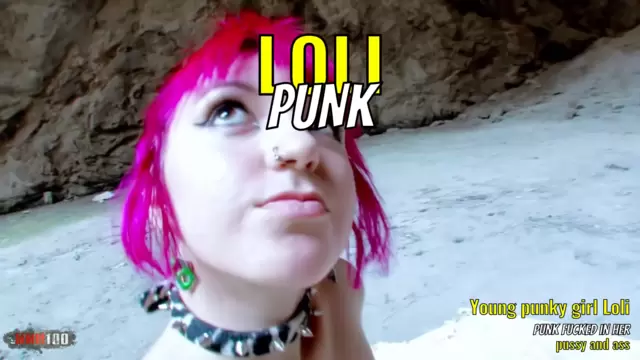 Young punky girl Loli Punk fucked in her pussy and ass 