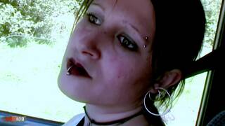 Gothic brunette hitchhiker lou