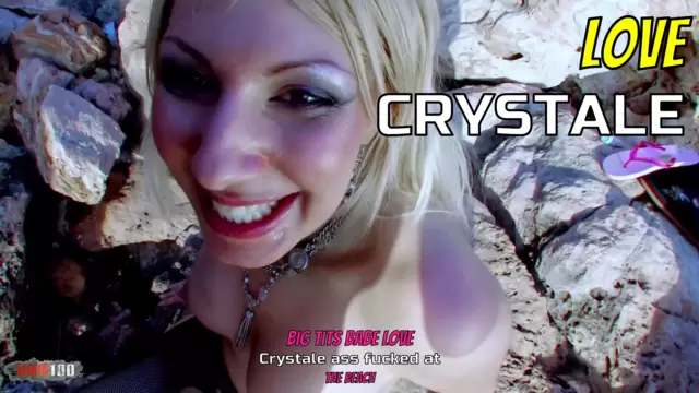 Big tits babe Love Crystale ass fucked at the beach