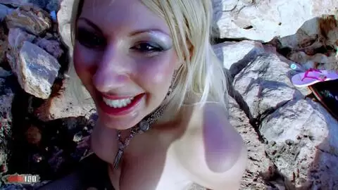 Big tits babe Love Crystale ass fucked at the beach photo 16