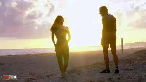 The sublime Spanish Lucia Nieto fucks on a public beach photo 16