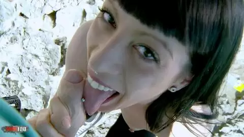 Outdoor fucking with a cute young latina babe Luzy MISS photo 01