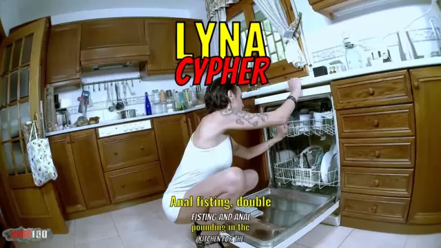 Anal fisting, double fisting and anal pounding in the kitchen for the beautiful MILF Lyna Cypher