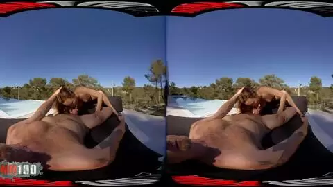 Virtual reality blowjob with skinny babe Macy Ssens photo 14