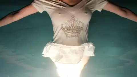 Great teen with big boobs Mademoiselle Lilith dancing and stripping by the pool  photo 3