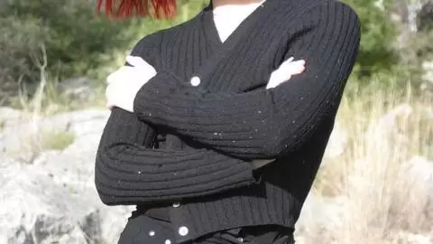 Hot petite redhead Mahylis removing clothes in the woods  photo 3