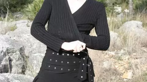 Hot petite redhead Mahylis removing clothes in the woods  photo 11