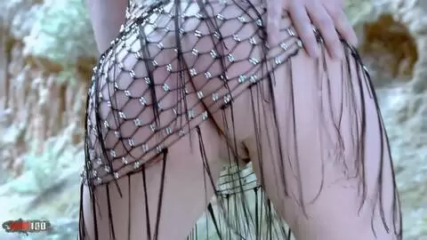 Mature brunette with big tits Margaux Lenoir stripping in the woods  photo 03