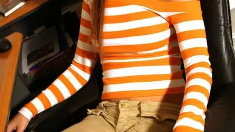 Lovely little blonde Marta removing clothes 